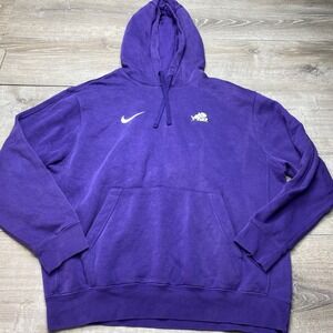 Nike Shirt Hoodie TCU‎ Horned Frogs Mens L Purple Cotton Blend DZ8804-566 NCAA